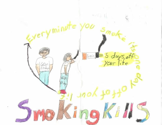 anti smoking drawings for kids